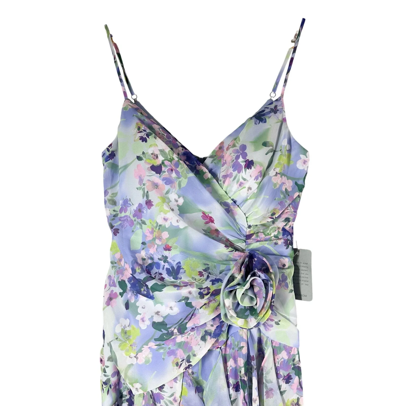 XSCAPE Women's Floral-Print Rosette Ruffled Gown Size 12 - Image 9