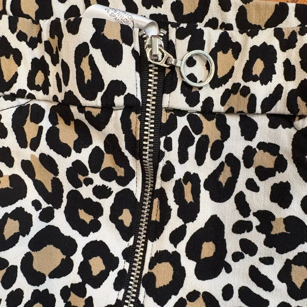 Joe B by Joe Benbasset Cheetah Print Cropped Pants with Red Stripe - Image 3