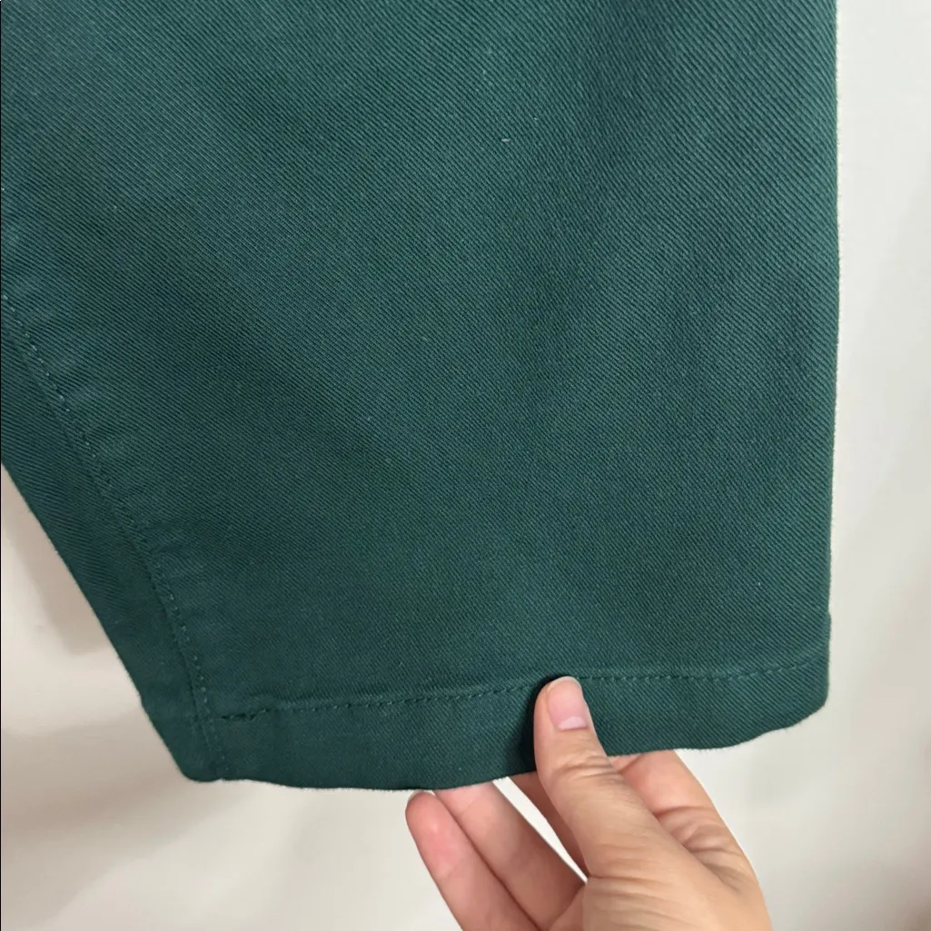 LOFT Forest Green Denim Hi-Rise Straight Leg Jeans Fall 2024 size 27 - Image 8