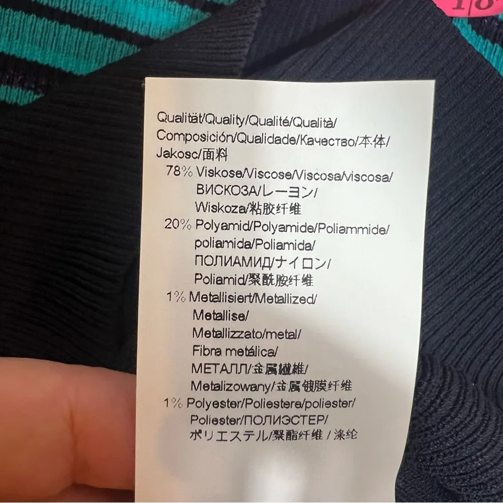 Hugo Boss Fadeira Stretch Stripe Knit Sweater metallic Sz XL - Image 6