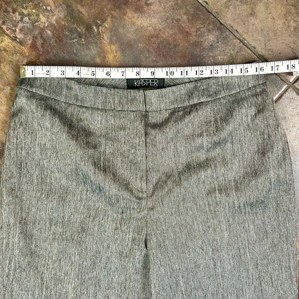 Kasper Women’s Gray Dress Pants Side Zip 10P - Image 2