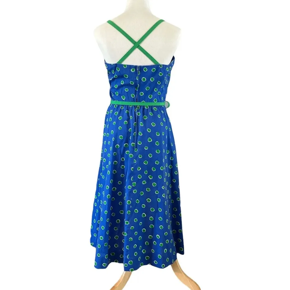 Vintage Jenni Dress strappy 60s style Blue Green size 9/10 read description - Image 2