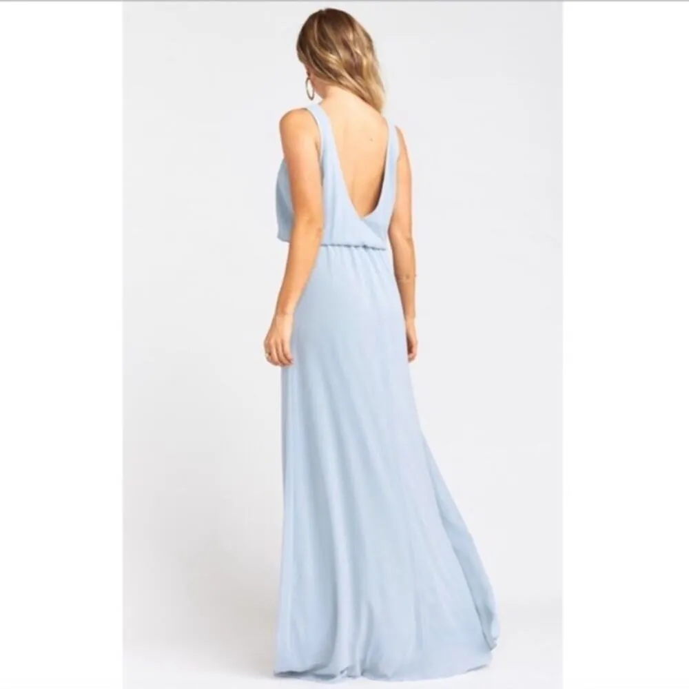 NWT  Kendall steel blue maxi dress Medium - Image 4