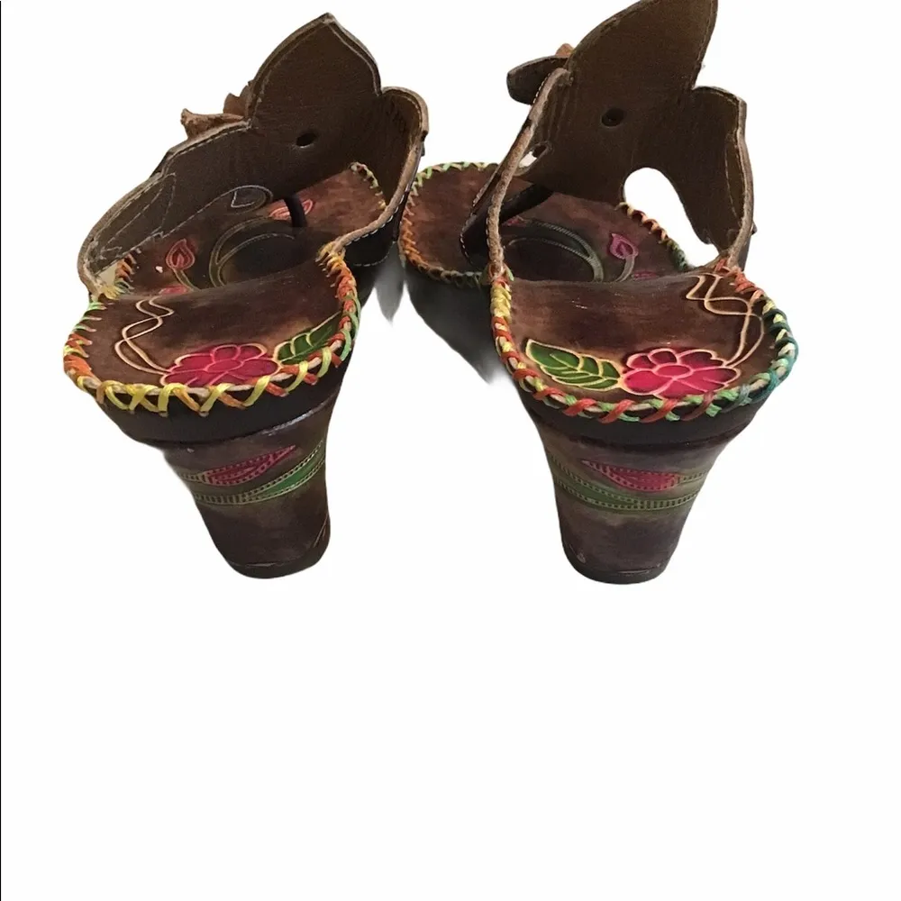 Corkys Elite “Jackson” Leather Thong Sandal Brown Size 7 - Image 6