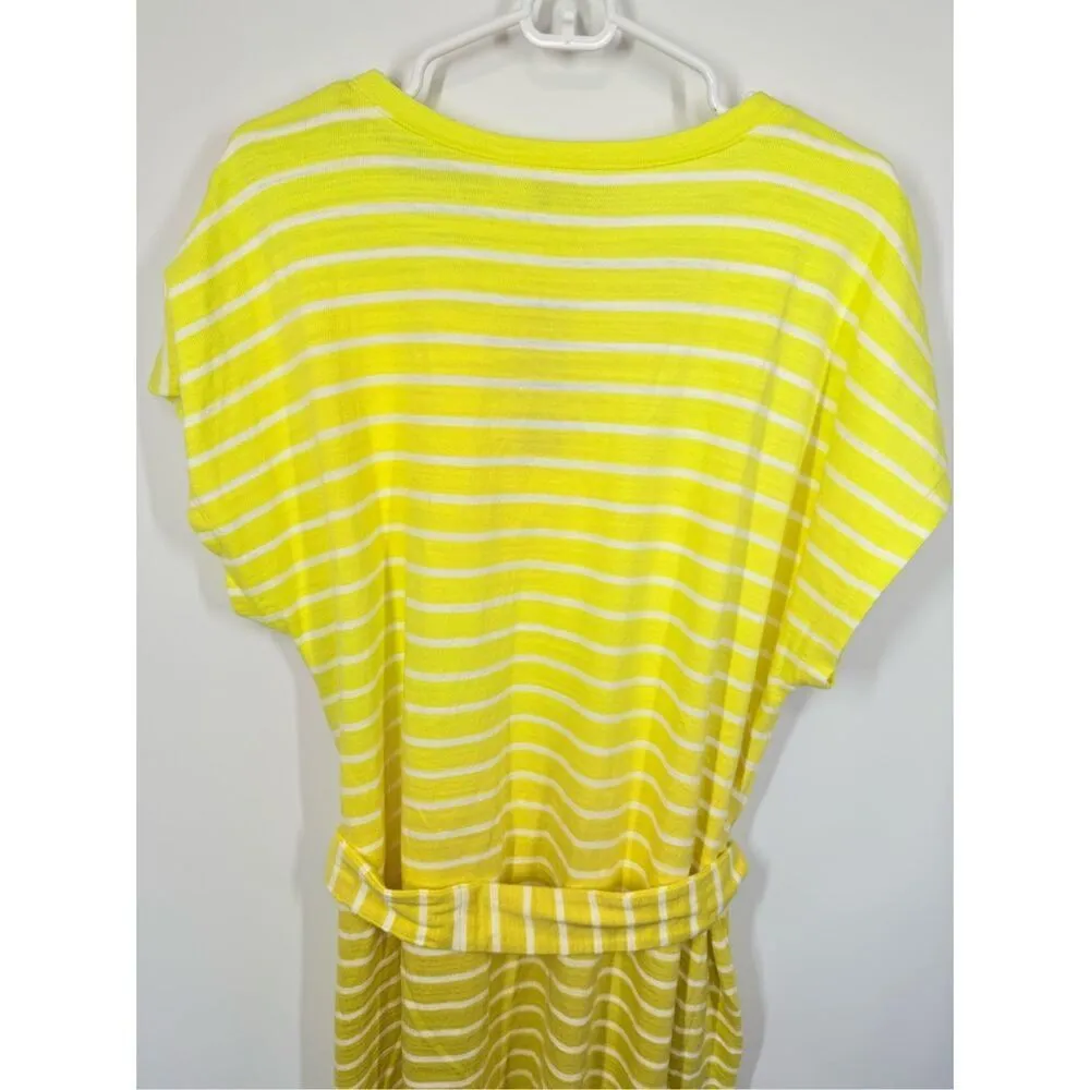 Lane Bryant lemon yellow white striped V Neck dress size 18/20 NWT - Image 7