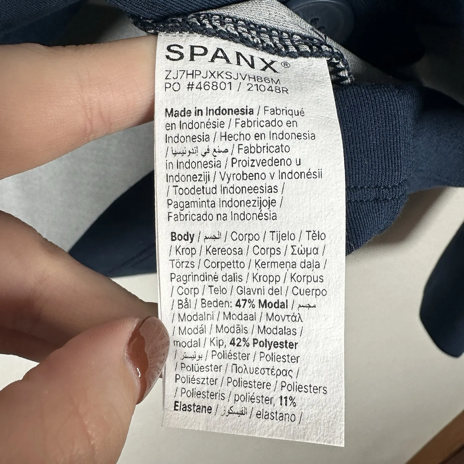 NEW Spanx Air Essentials Midnight Porcelain Navy Blue Stripe Cardigan Womens XS - Image 4