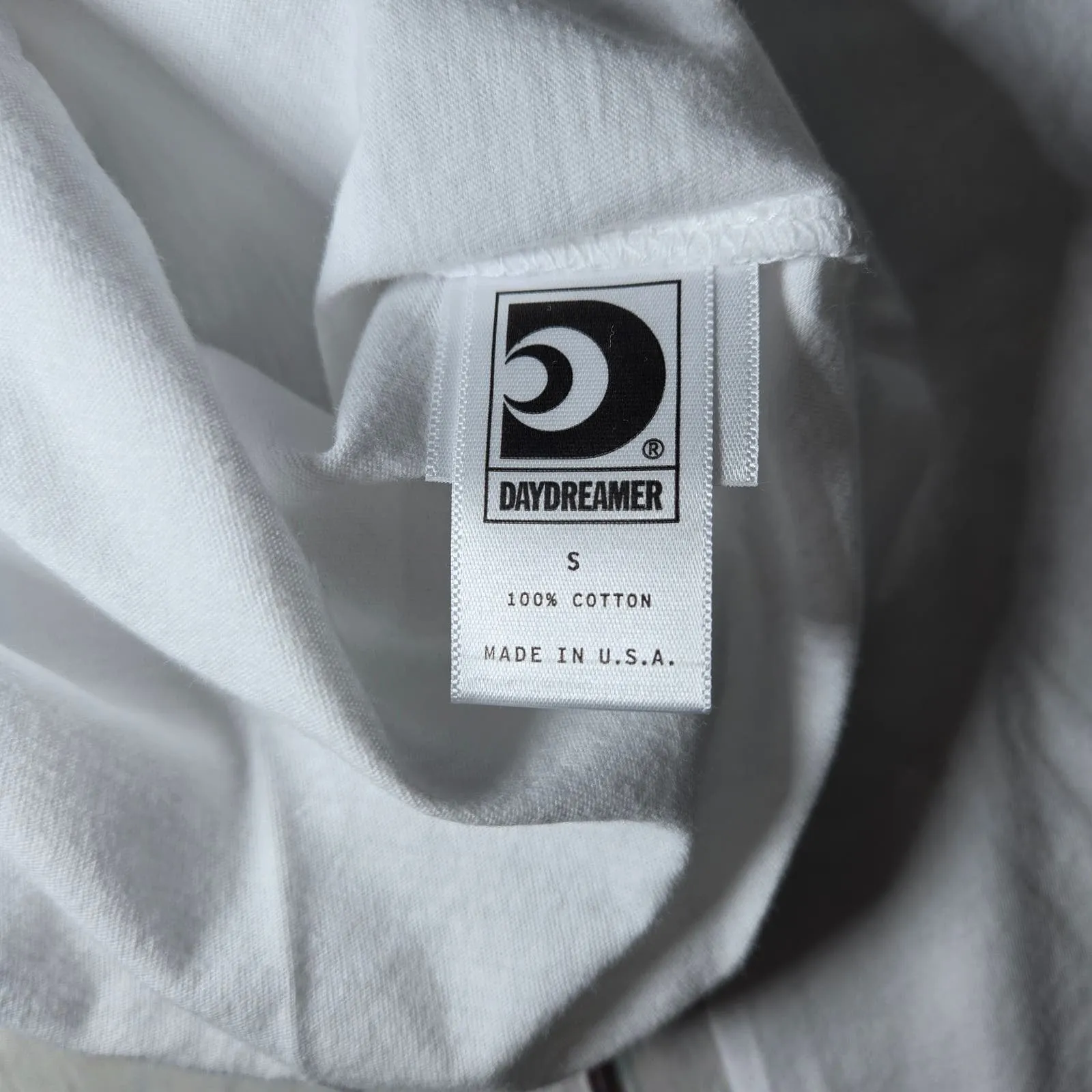 DAYDREAMER Rolling Stones Long Sleeve White Cotton T Shirt Women Size S‎ - Image 7