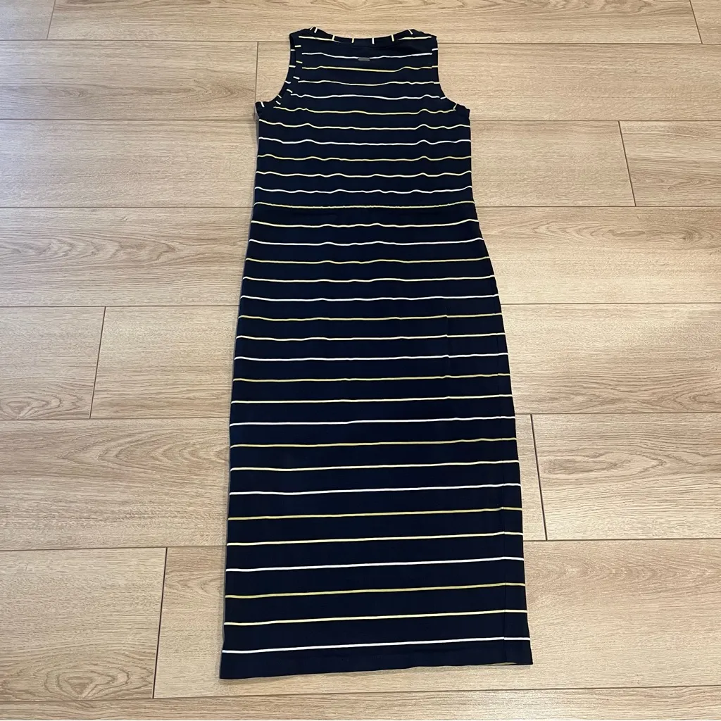 Barbour Women’s Overland Slit Striped Midi Dress Cotton Blend Size 4 US - Image 4