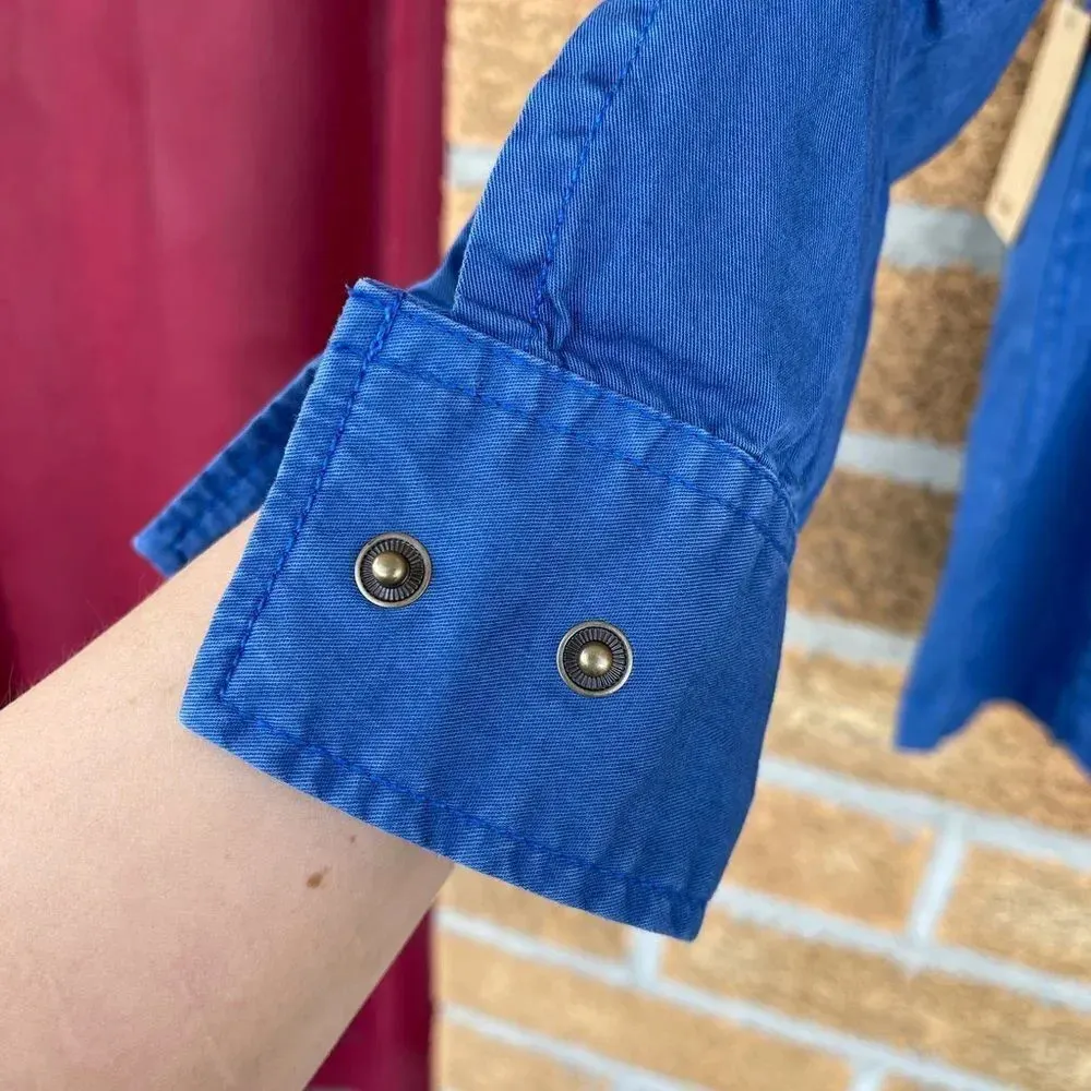 Velvet By Graham & Spencer Ruby Blue Cottonjacket Blue Size XS - Image 10