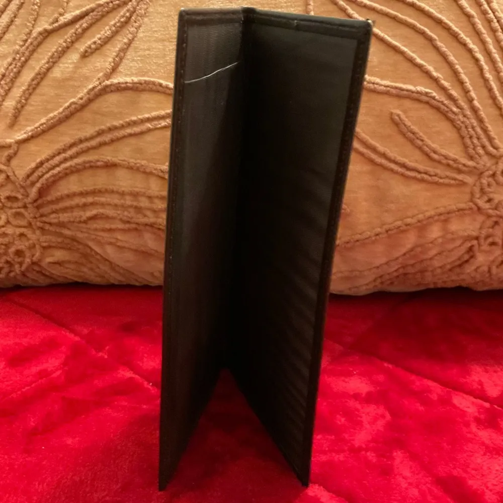 This is a very cool Vintage maroon leather Givenchy Paris checkbook wallet - Image 3