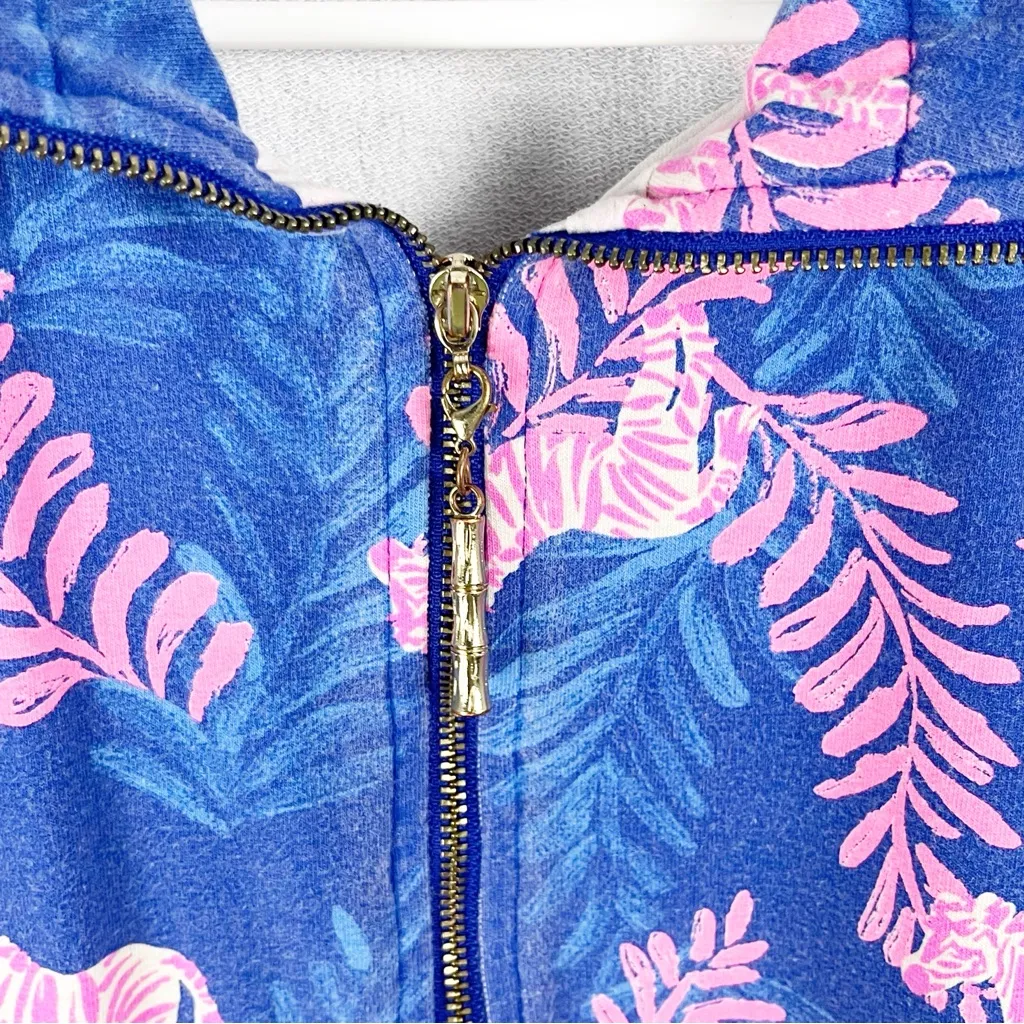 LILLY PULITZER Skipper Royal Purple Dazzle UPF 50+ Quarter Zip Popover Medium - Image 6