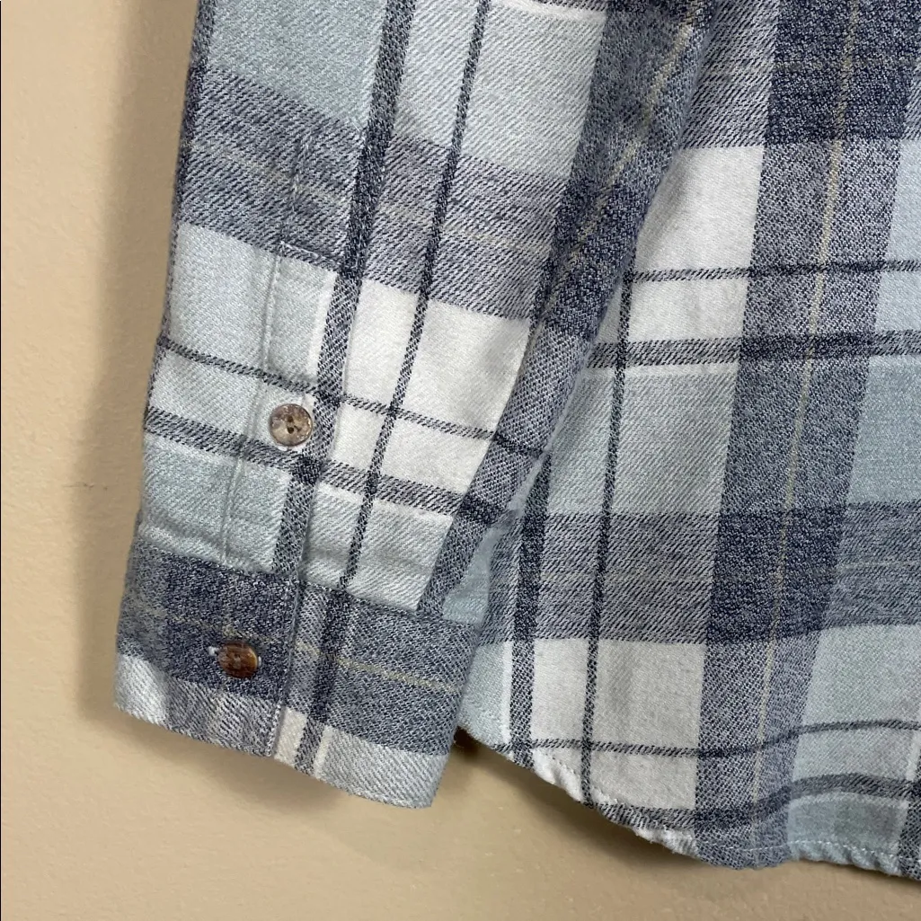 Kuhl Women’s Plaid Blue White Yellow Long Sleeve Outdoor Button-Up Shirt - Image 6