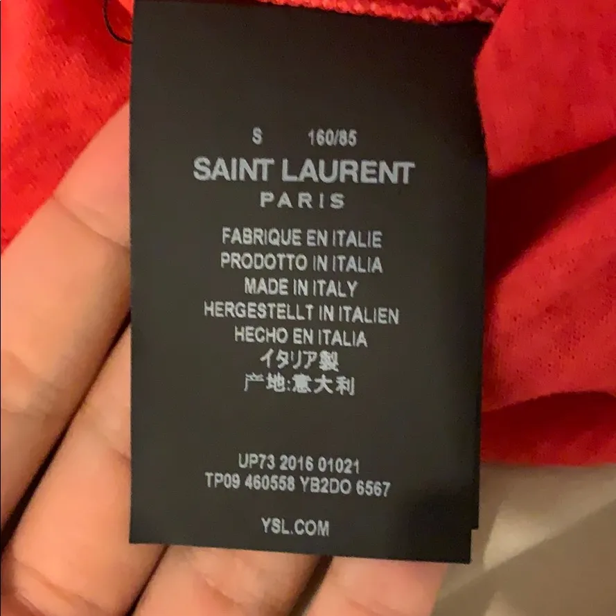 NWOT Pink USA YSL Crop t-shirt Size Small - Image 3