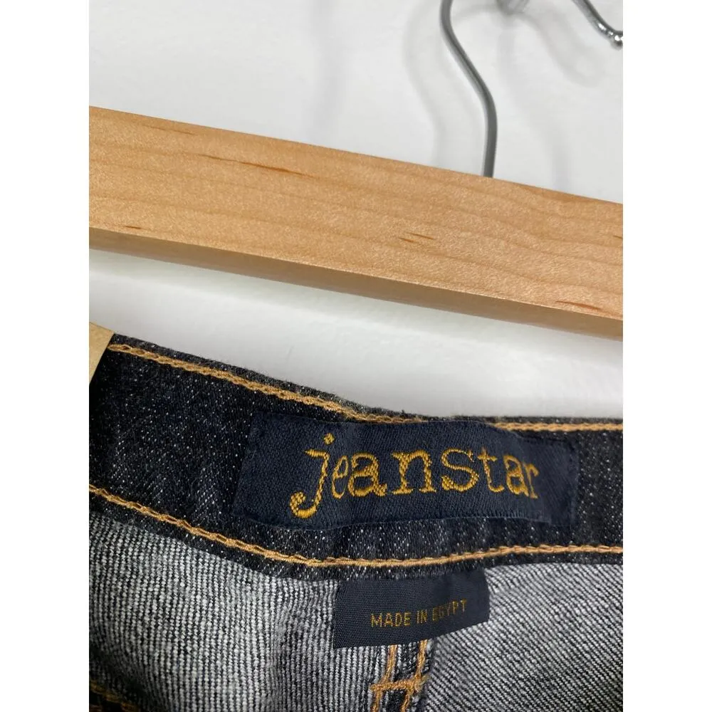 Jeanstar Women Y2K Low Rise Flare Jeans Size 12 NWT Festival Dark Wash Grunge Blue - Image 5