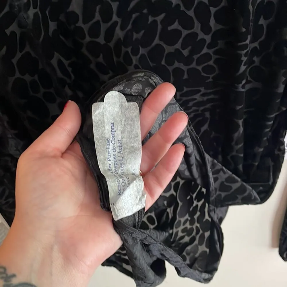 GOOD AMERICAN Black Burnout Leopard Print Bodysuit - Image 9