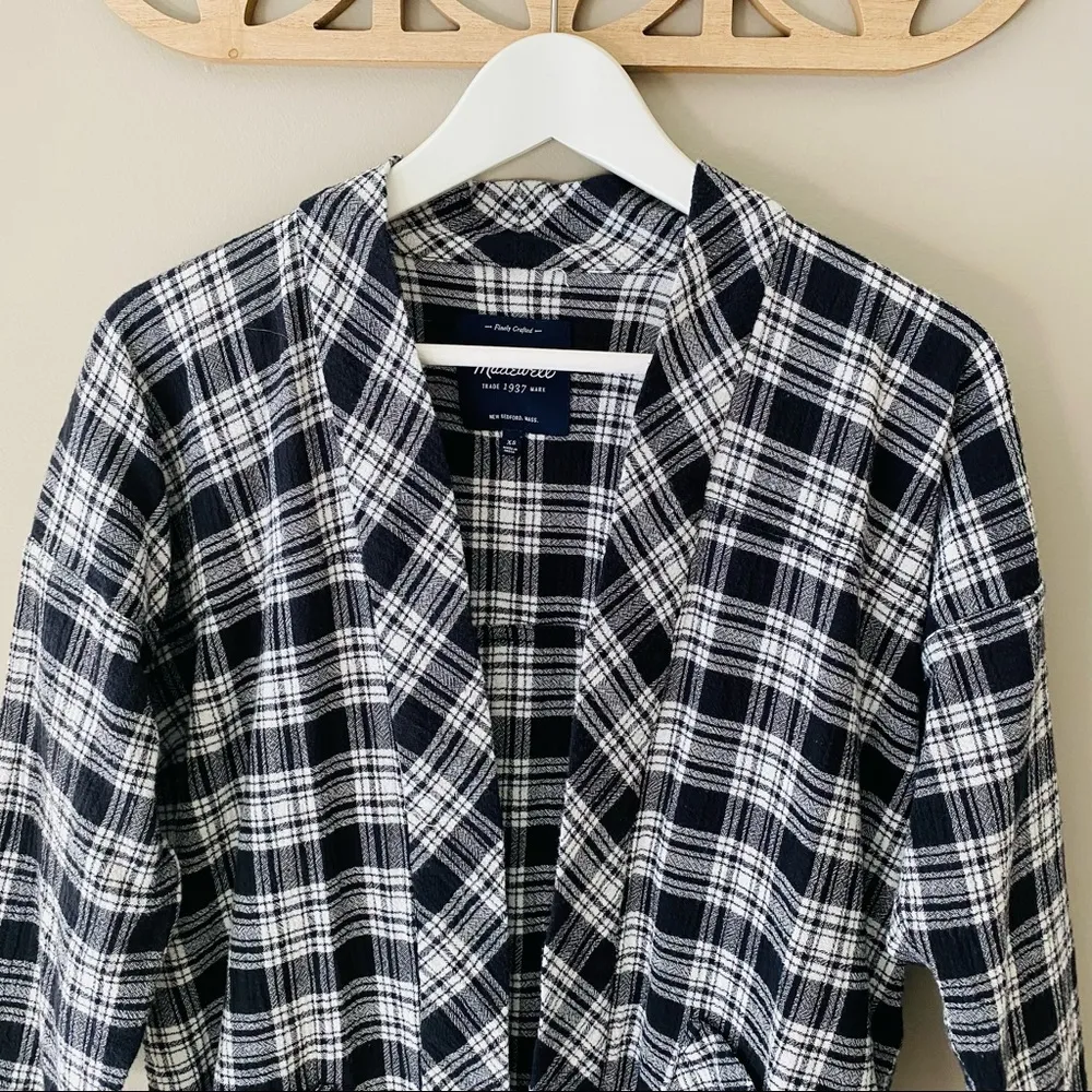 Madewell Kimono Wrap Jacket in Rigby Plaid Sz XS - Image 2