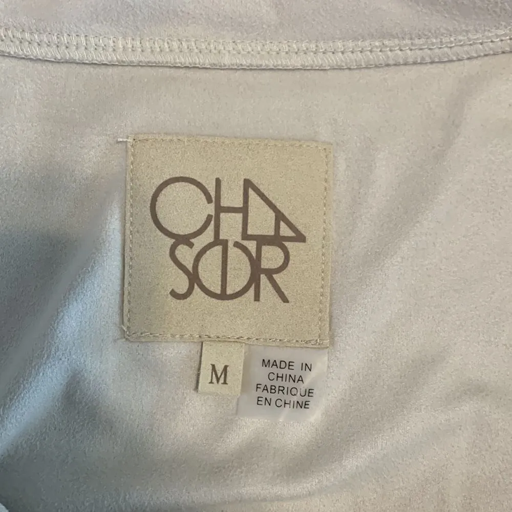NWT Chaser faux suede cream jacket size M - Image 4