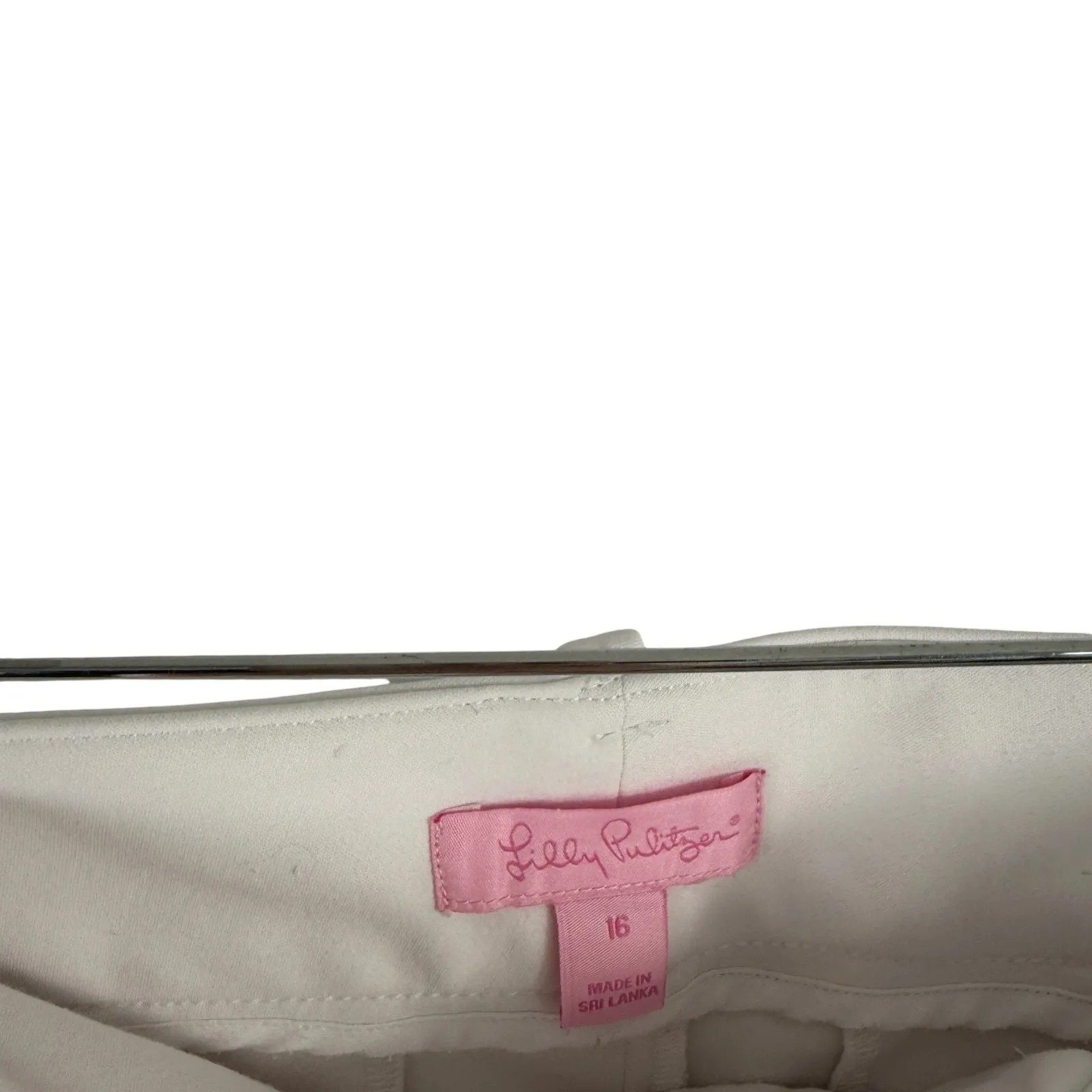 Lilly Pulitzer Chantel Stretch Dinner Pants White Office Capsole Preppy Women 16 - Image 3