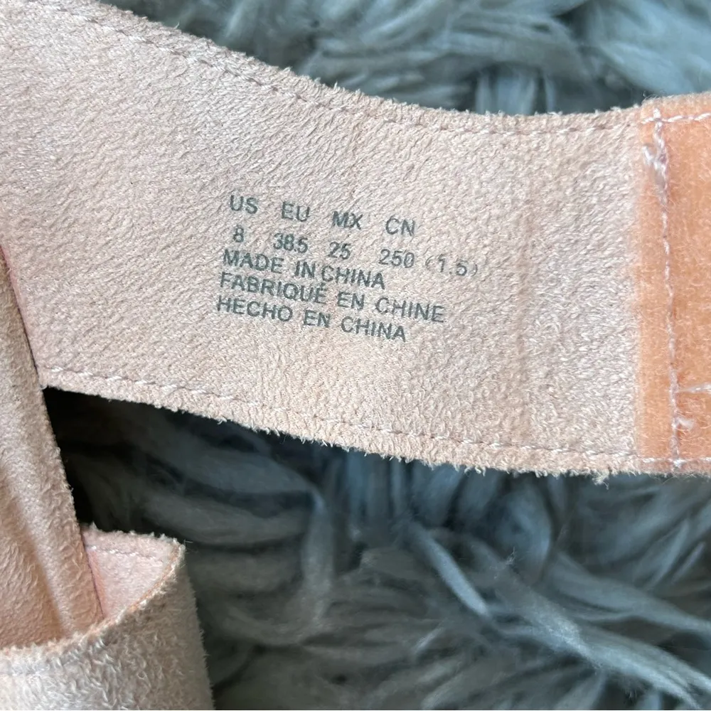 New Aerie peachy pink double strap slip on slide sandals women’s shoe size 8 - Image 8