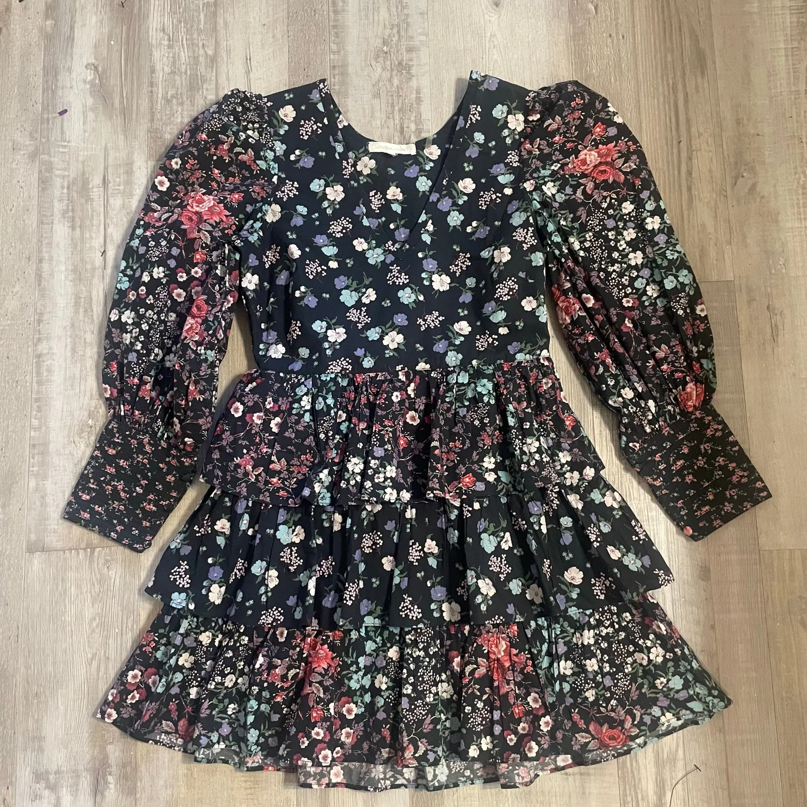 Love Shack Fancy Paris Ruffled Floral Mini Dress SZ 4 - Image 16