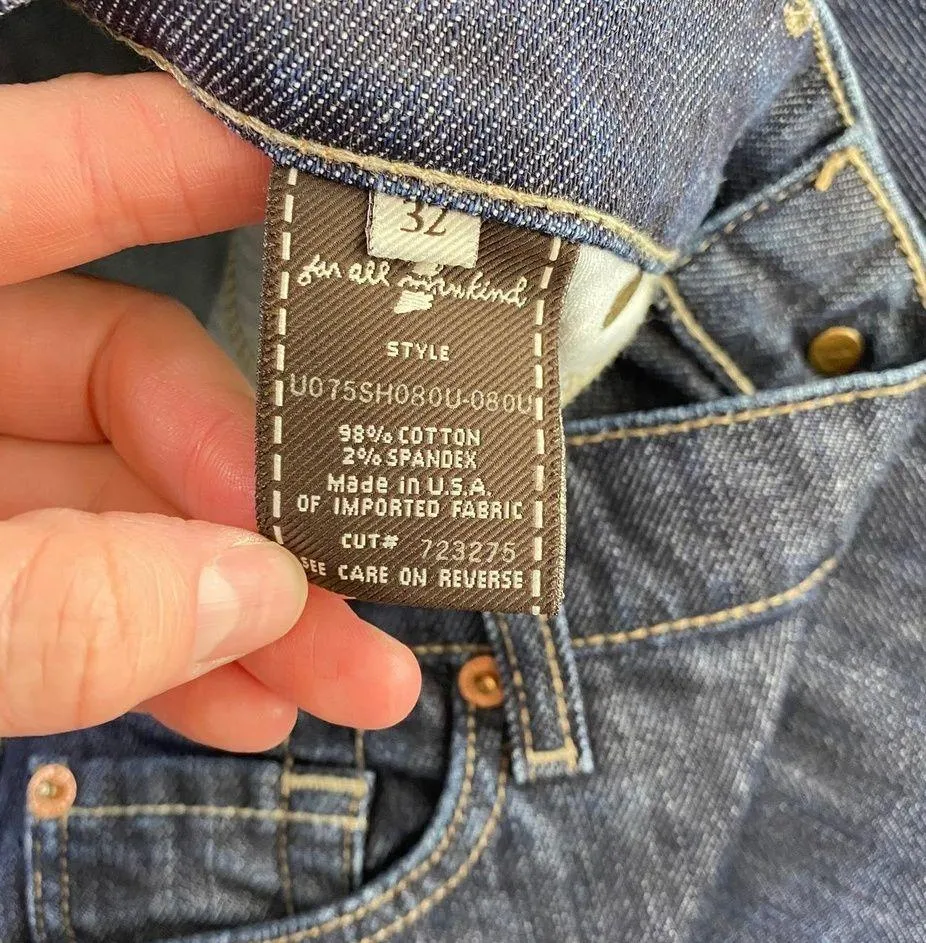 7 For All Mankind Flip Flop Dark Wash Bootcut Low Rise Stretch Jeans Size 32 - Image 2