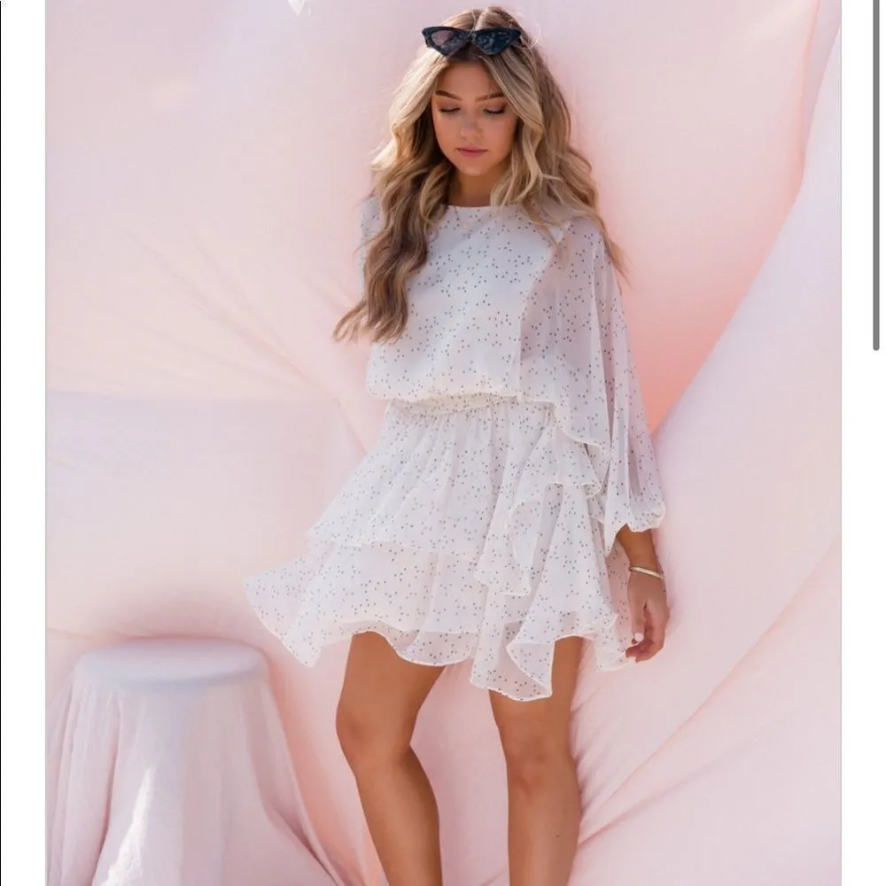 ✨HP✨Day Dreamer White Star Dress✨ White Size M - Image 2