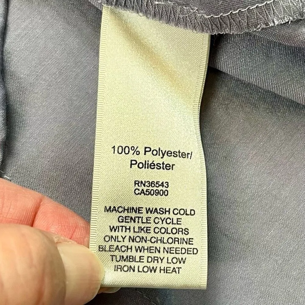 Van Heusen Studio Cap Sleeve Ruffle Blouse Medium - Image 7