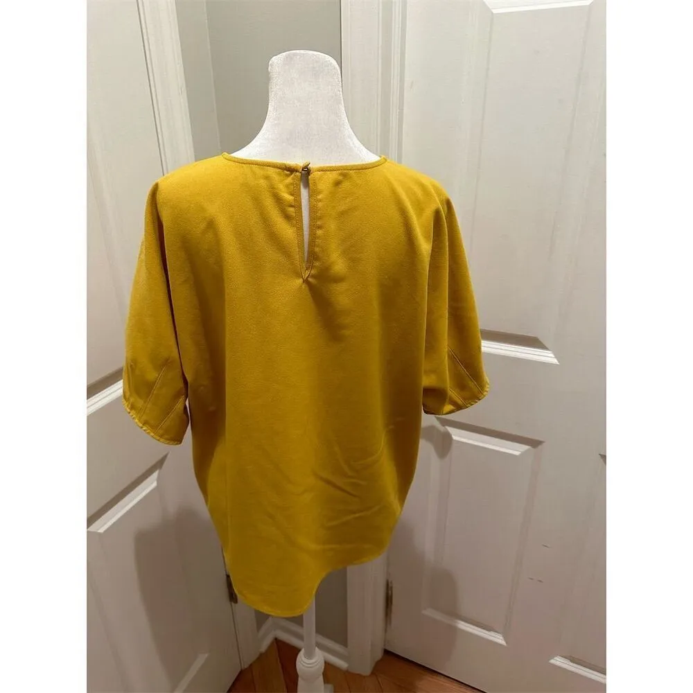 Who What Wear Women's Yellow Dolman Sleeve Blouse Size M - Image 3