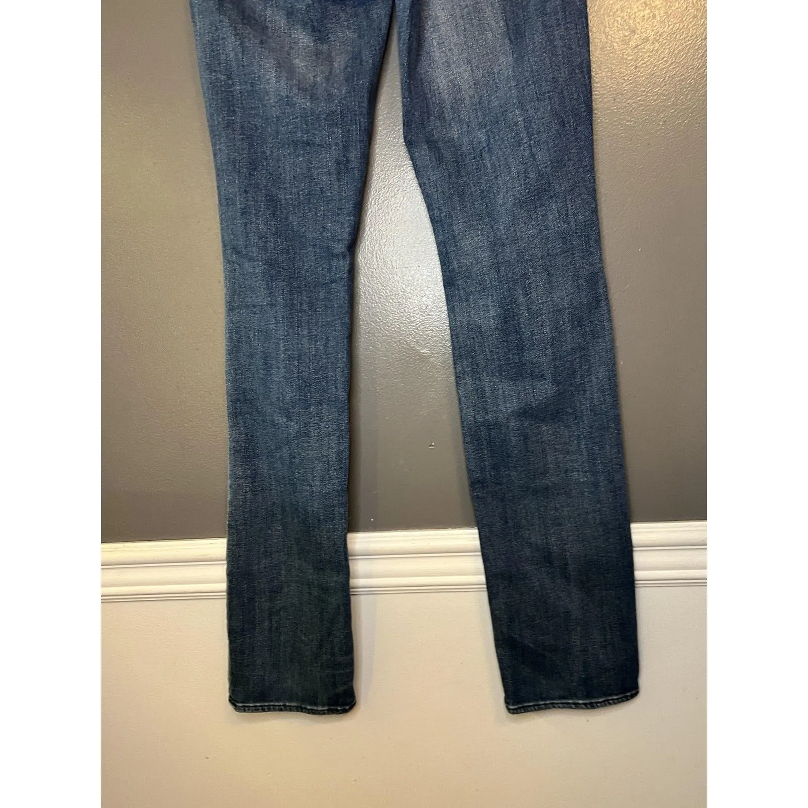 Madewell Jeans Womens 26x34 Blue Rail Straight Medium Wash Denim Stretch - Image 6