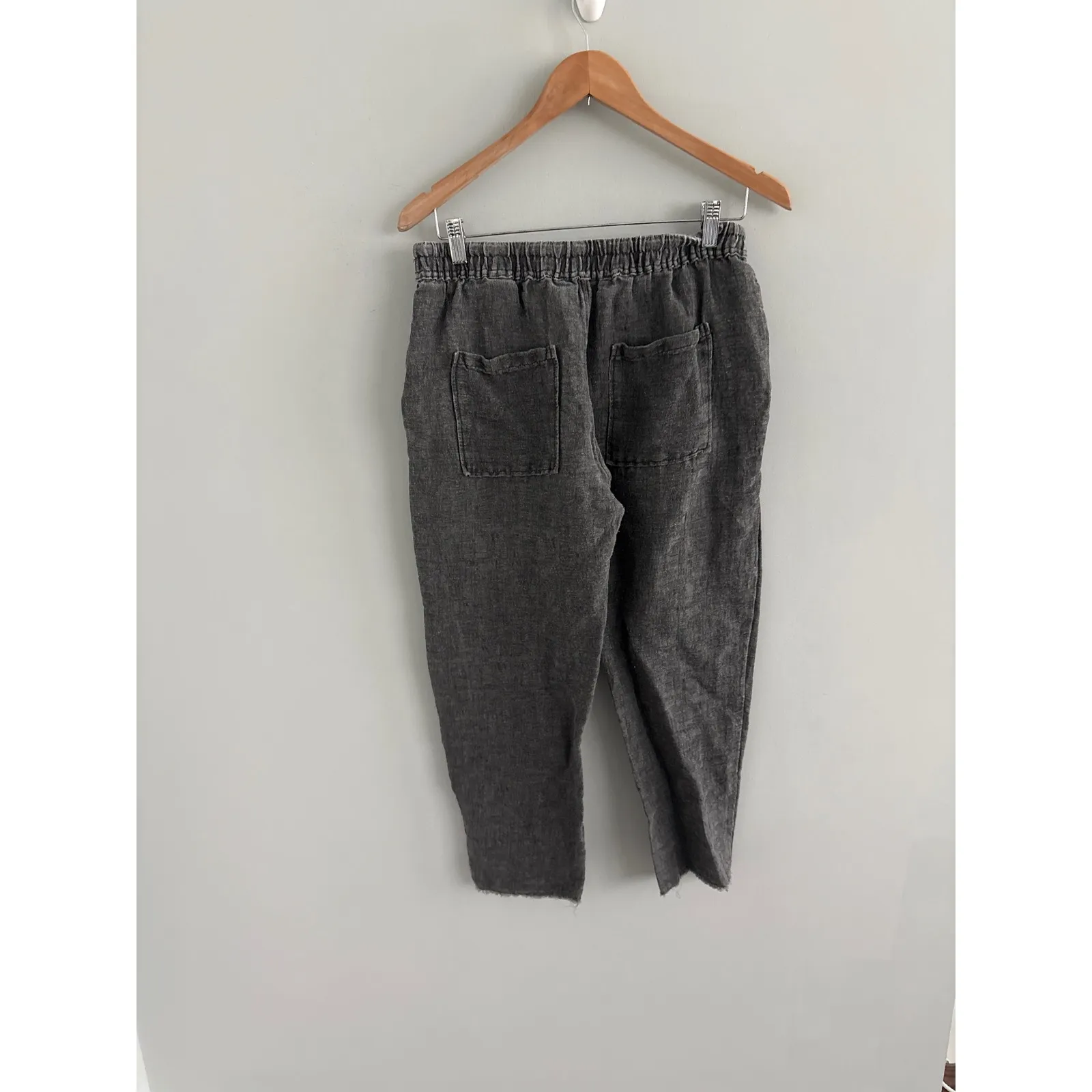 Zara Linen Drawstring Pull On Pants Size Small‎ - Image 4