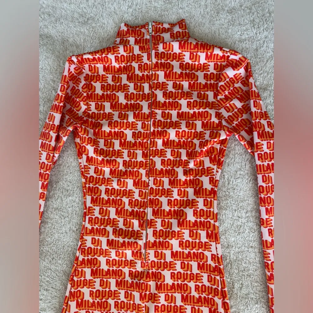 NWT Milano Di Rouge print orange dress size XS - Image 6