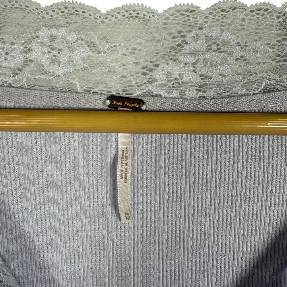 Free People Run With Me Lace Trim Cardigan in Lilac Size M - Image 8