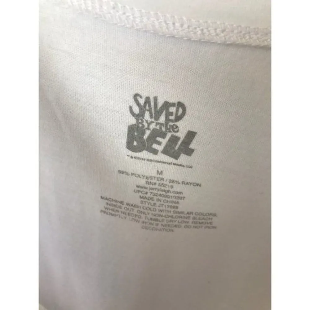 Saved By The Bell T Shirt Graphic Tee Top Short Sleeve Polyester Blend Solid S - Image 3