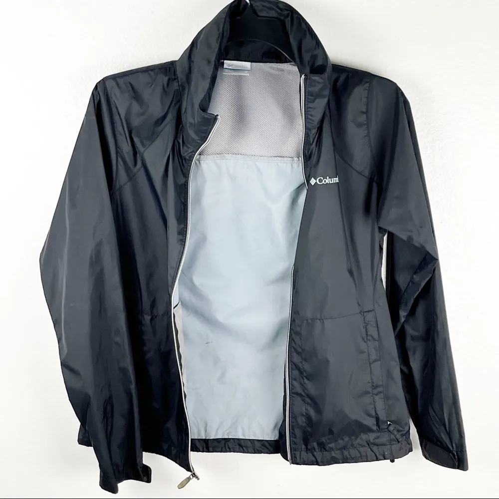 COLUMBIA Black Switchback Sportswear Shield Hoodie Windbreaker Jacket Medium - Image 11