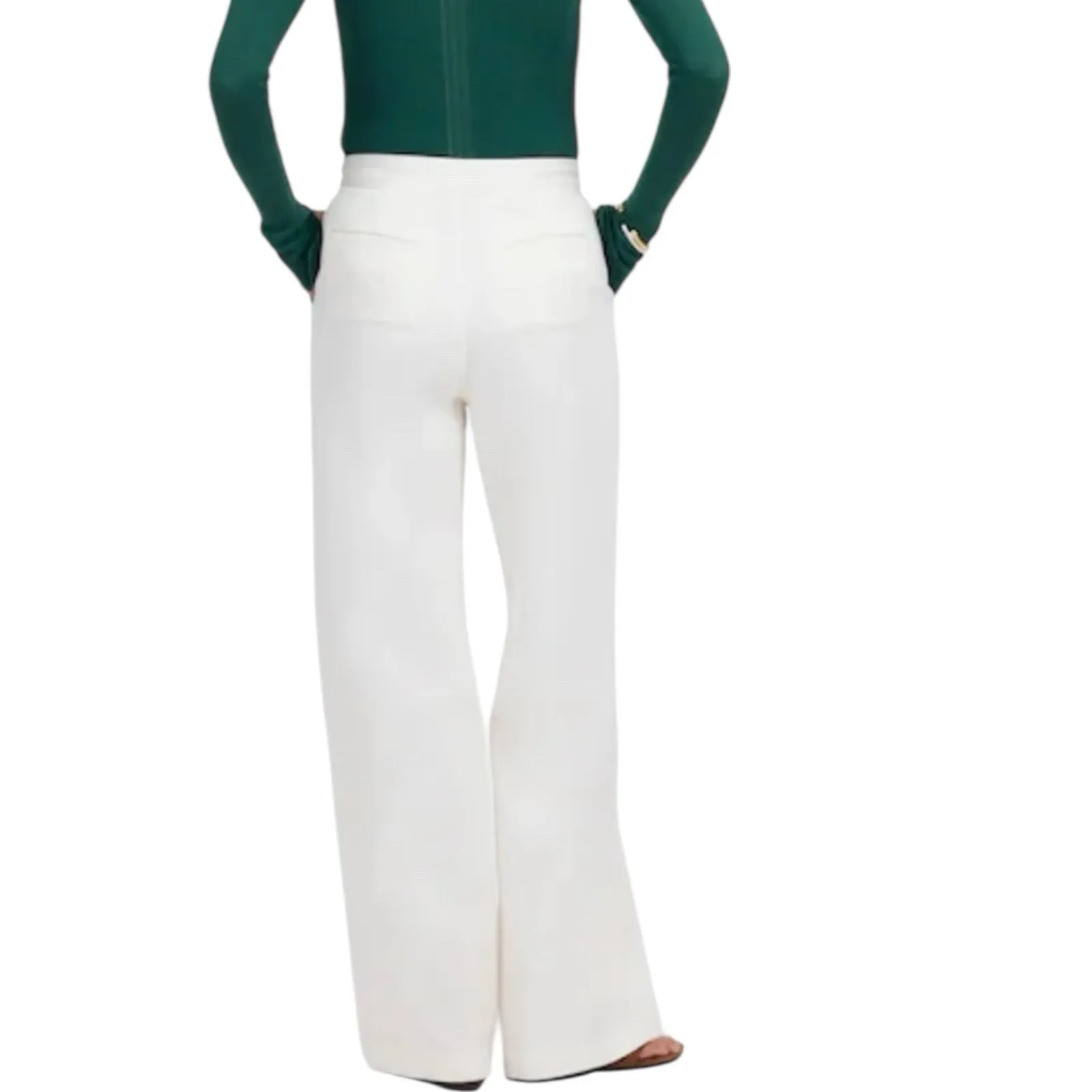 NWD Madewell Harlow Wide Leg Trouser Jeans Pleated Airy Denim VTG Canvas Size 28 - Image 3