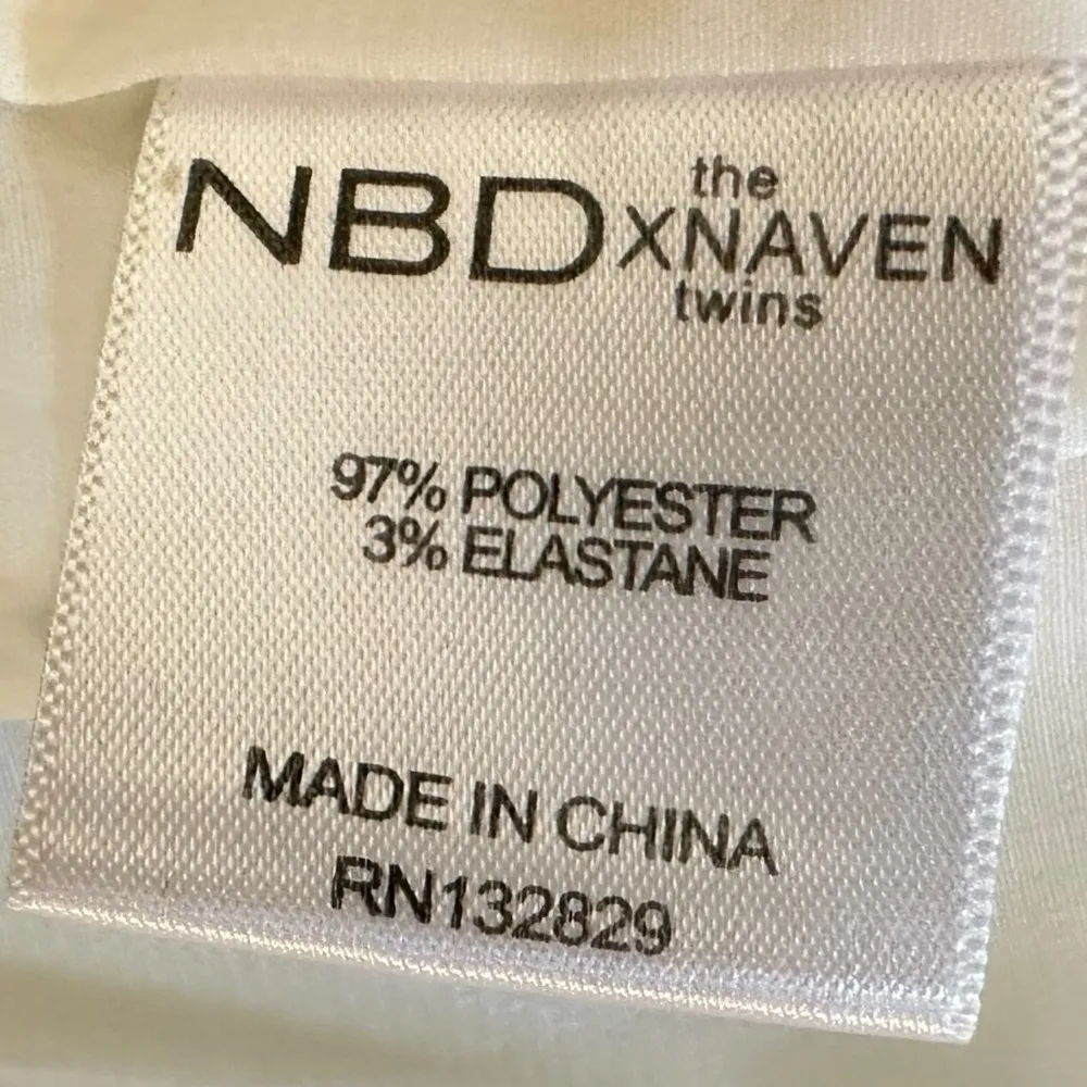 Revolve NBD X Naven Twins Take A Bow Jumpsuit in Optic White Size XS - Image 7