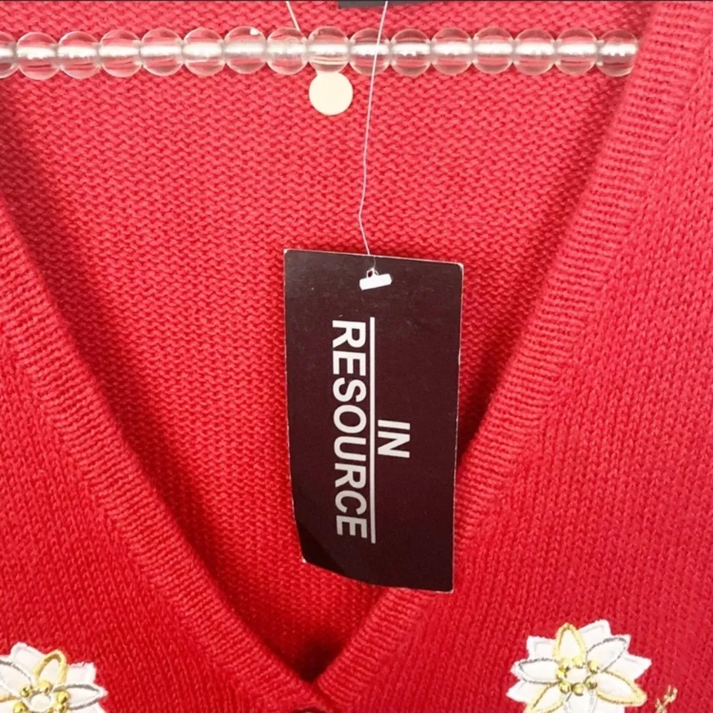 In Resource Medium Red Ugly Christmas Sweater Vest NEW NWT - Image 4
