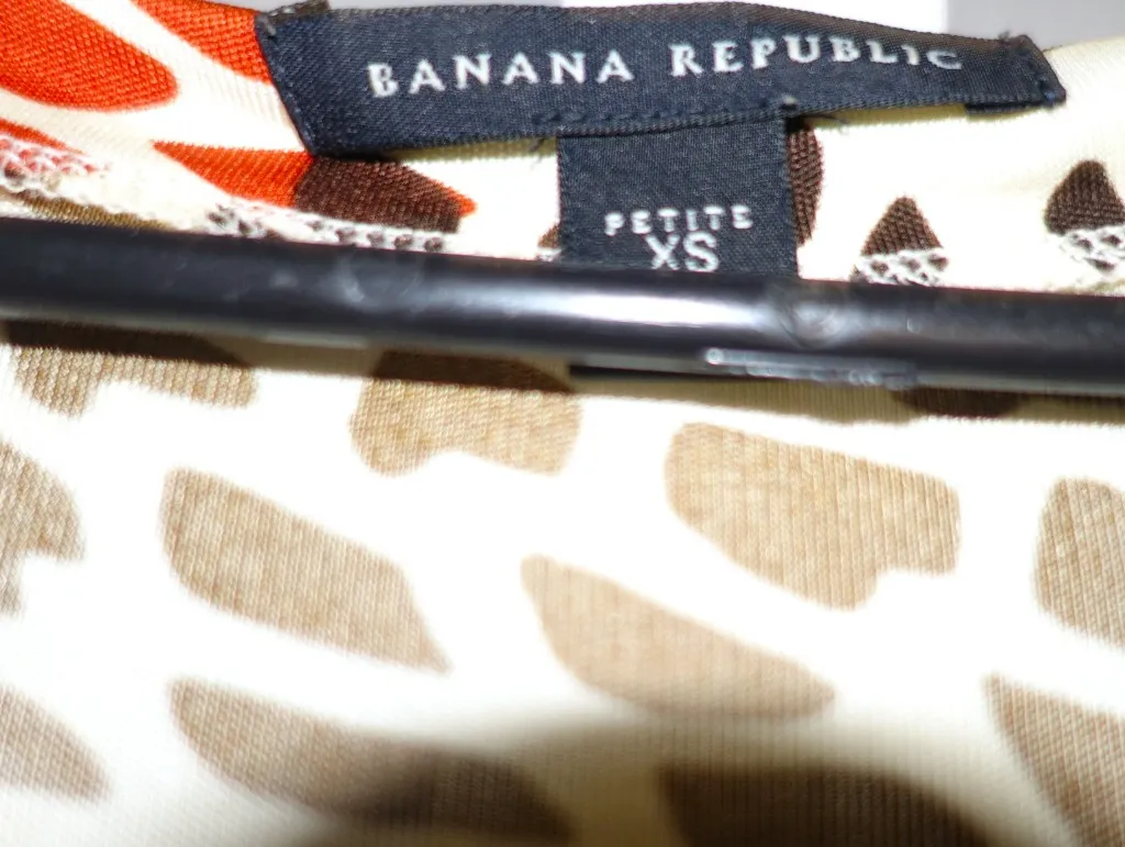 Banana Republic Animal Print Faux Wrap Petite Dress XS - Image 6