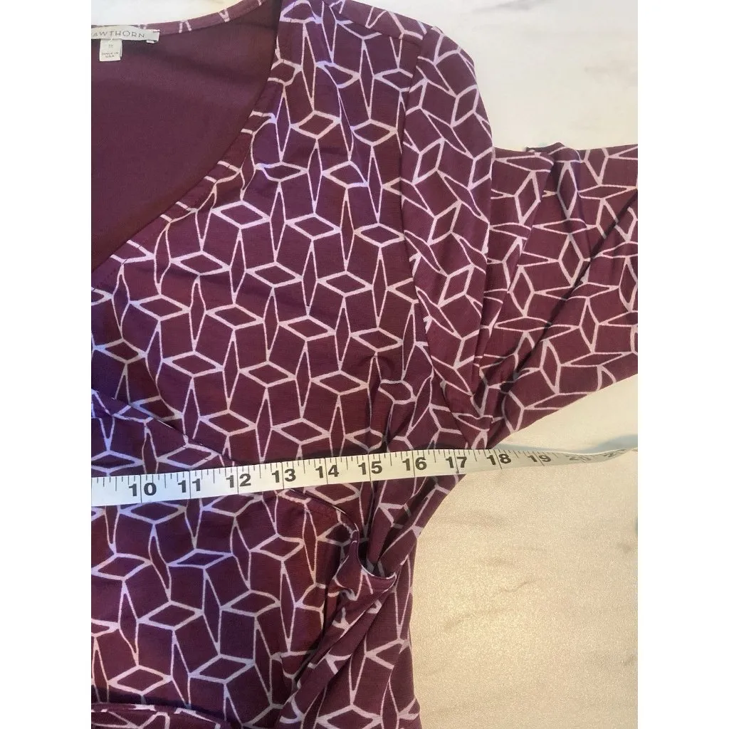 41 Hawthorn Dress Size 2X Burgundy A - Image 8