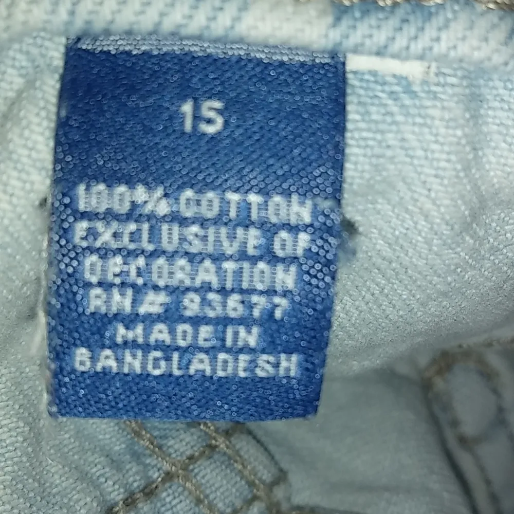 Arizona 15 33 Light White Striped Jeans Shorts Plus - Image 5