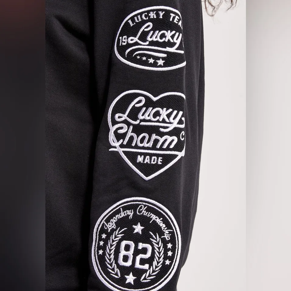 BKYS Lucky Charm Women’s Black Hoodie, Size Small Red - Image 8