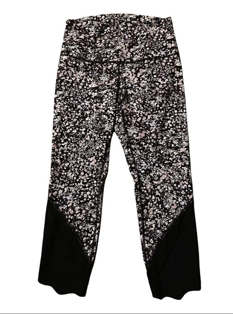 COPY - Lululemon Wunder Under Crop II *Roll Down Scallop Luxtreme 24" Floral Sp… - Image 2