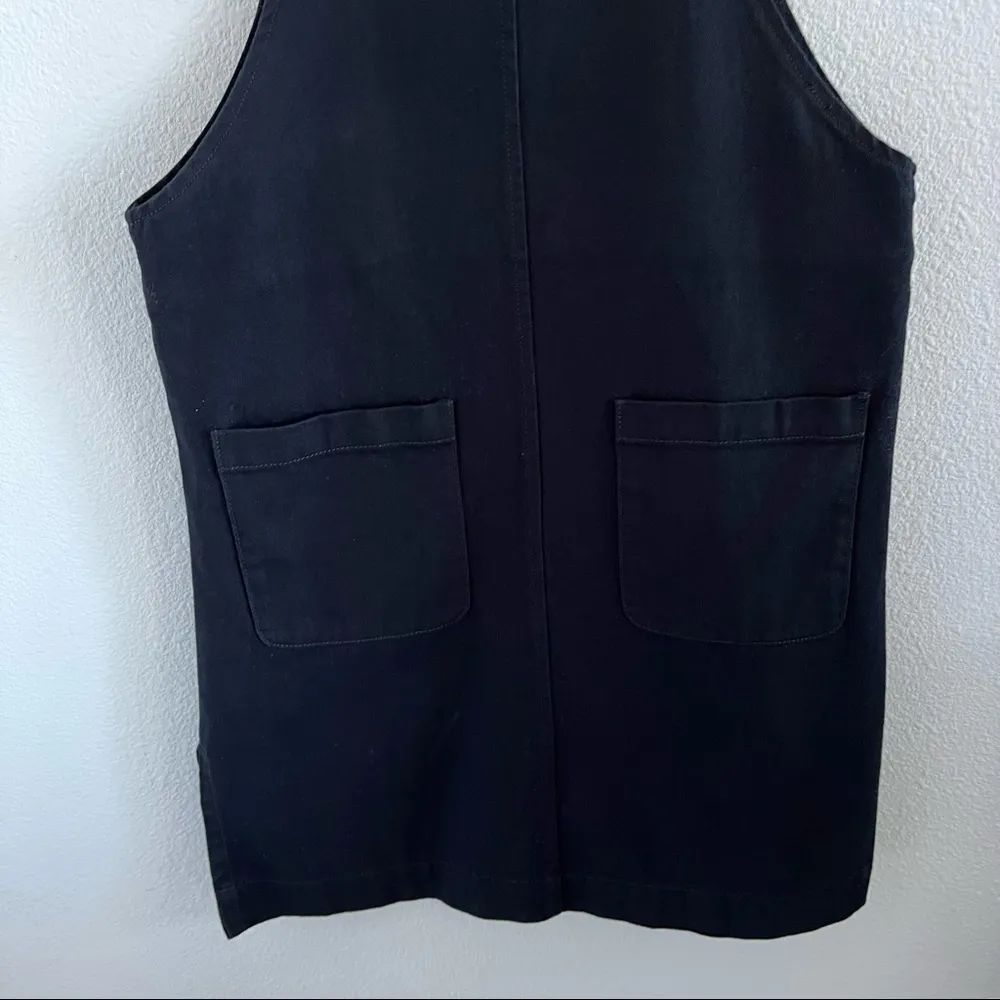 SPAO Y2K 90s Black Denim Vibe Coverall Dress Overall Dress Front Pocket Small - Image 3