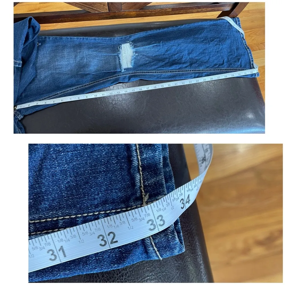 Wrangler  Embroidered Distressed Flare Jeans size 11/34 rodeo western southwest - Image 7