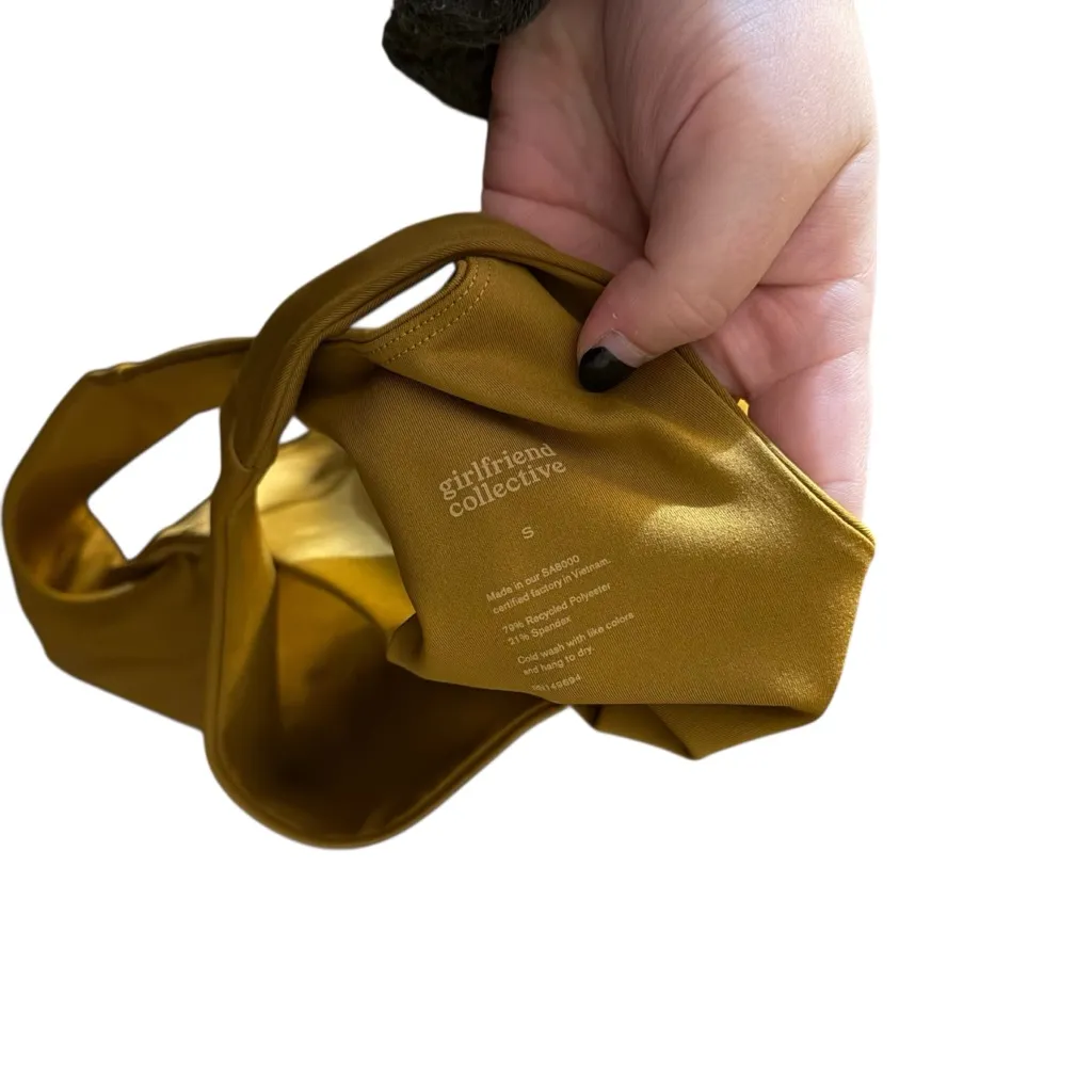 Girlfriend Collective Dylan Sports Bra in Saddle - Image 3