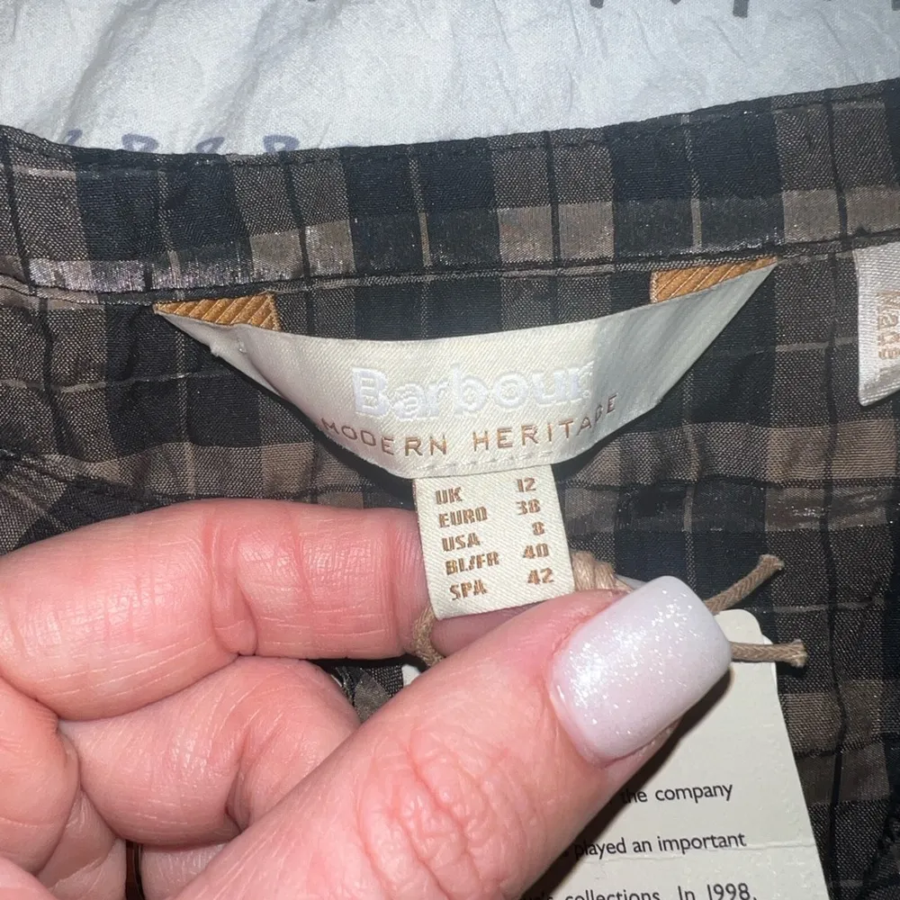 NWT Barbour Shirt Preppy Peasant Lorelei Plaid Academia Heritage New 8 Farmhouse - Image 4