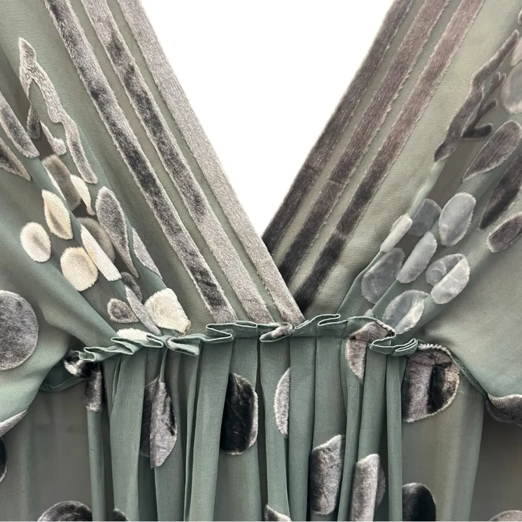 BCBGMaxAzria RUNWAY Women’s Green Velvet Dress, XS - Image 5