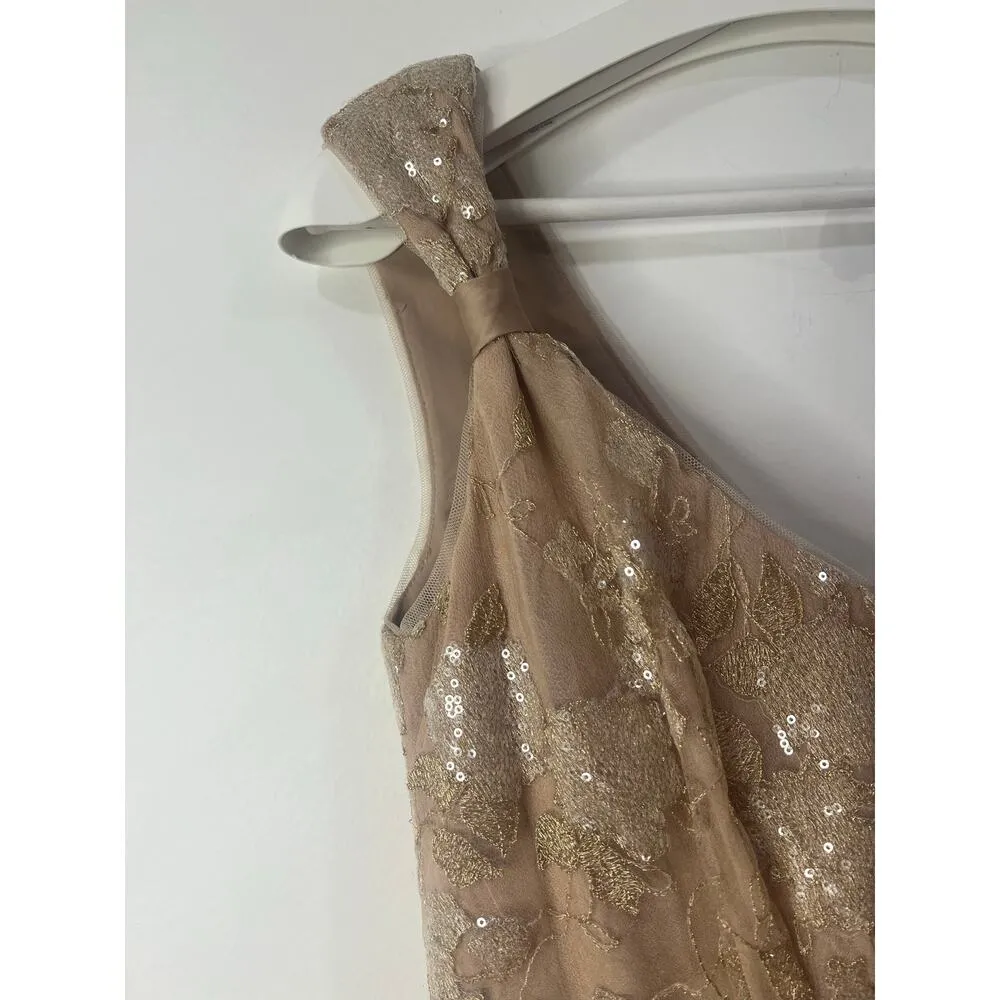 Vera Wang Womens Lace & Sequin Sleevless Formal Dress Prom Wedding Size 6 - Image 5