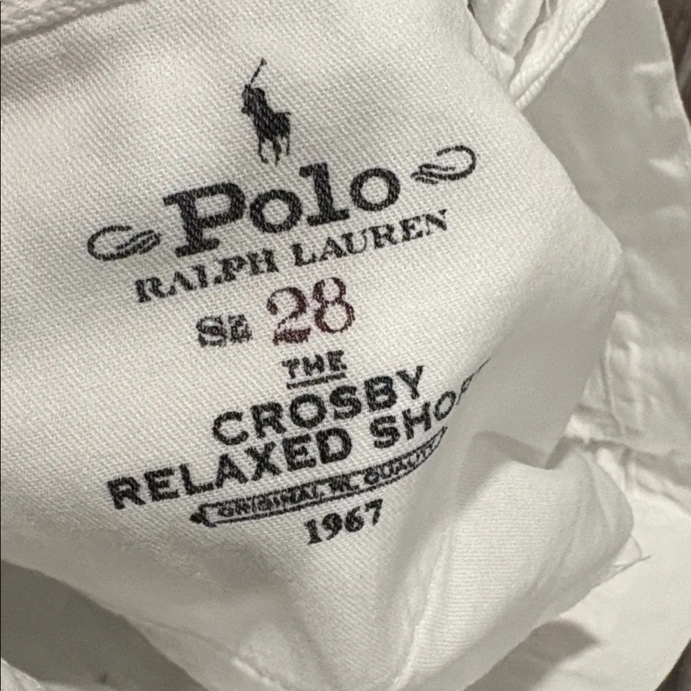 Ralph Lauren Denim White Shorts Polo The Crosby Relaxed Size 28 - Image 5
