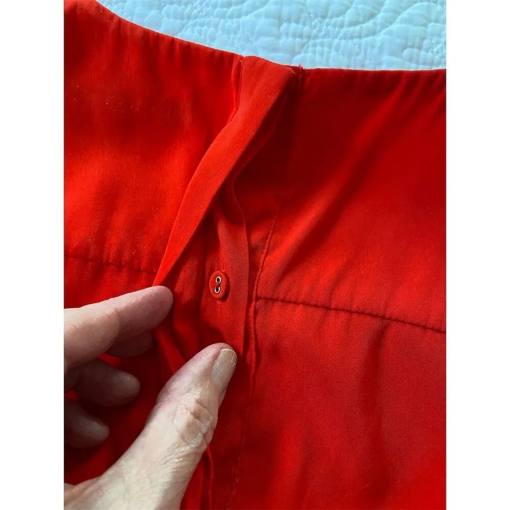 Armani Exchange Red Sleeveless Pleated Blouse Size Small​ - Image 8